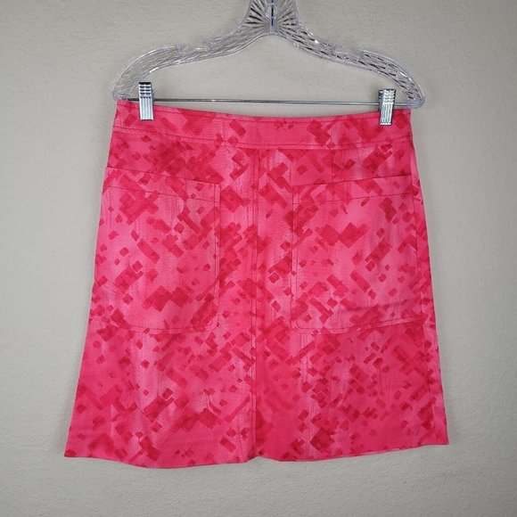 W by Worth Skirt Womens Size S Red/Pink Print Patch Pocket Stretch Mini‎ - Picture 11 of 11